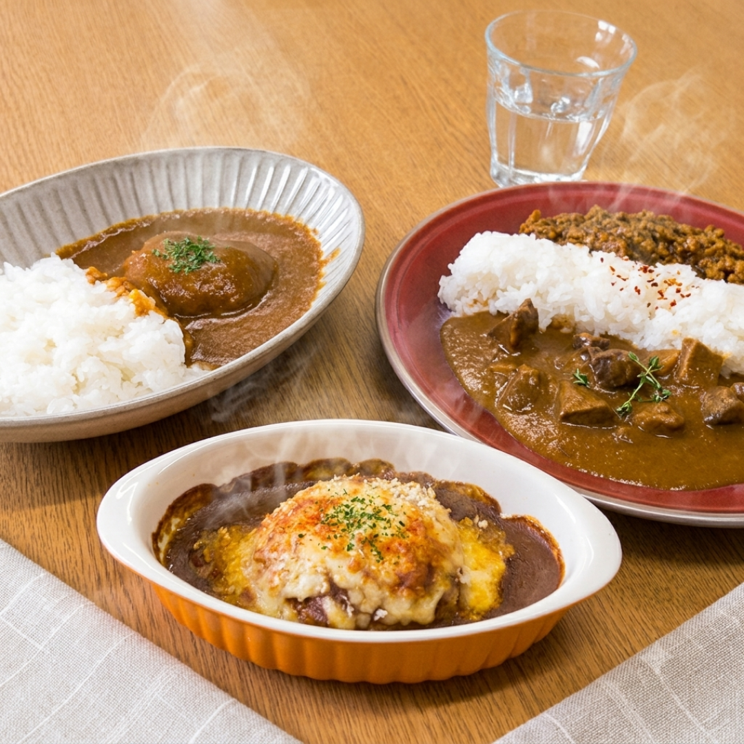 【8月・ぎゅう丸の日限定】夏のカレーフェア!特製カレー尽くしセット